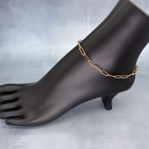 Paperclip Chain Anklet Rose Gold